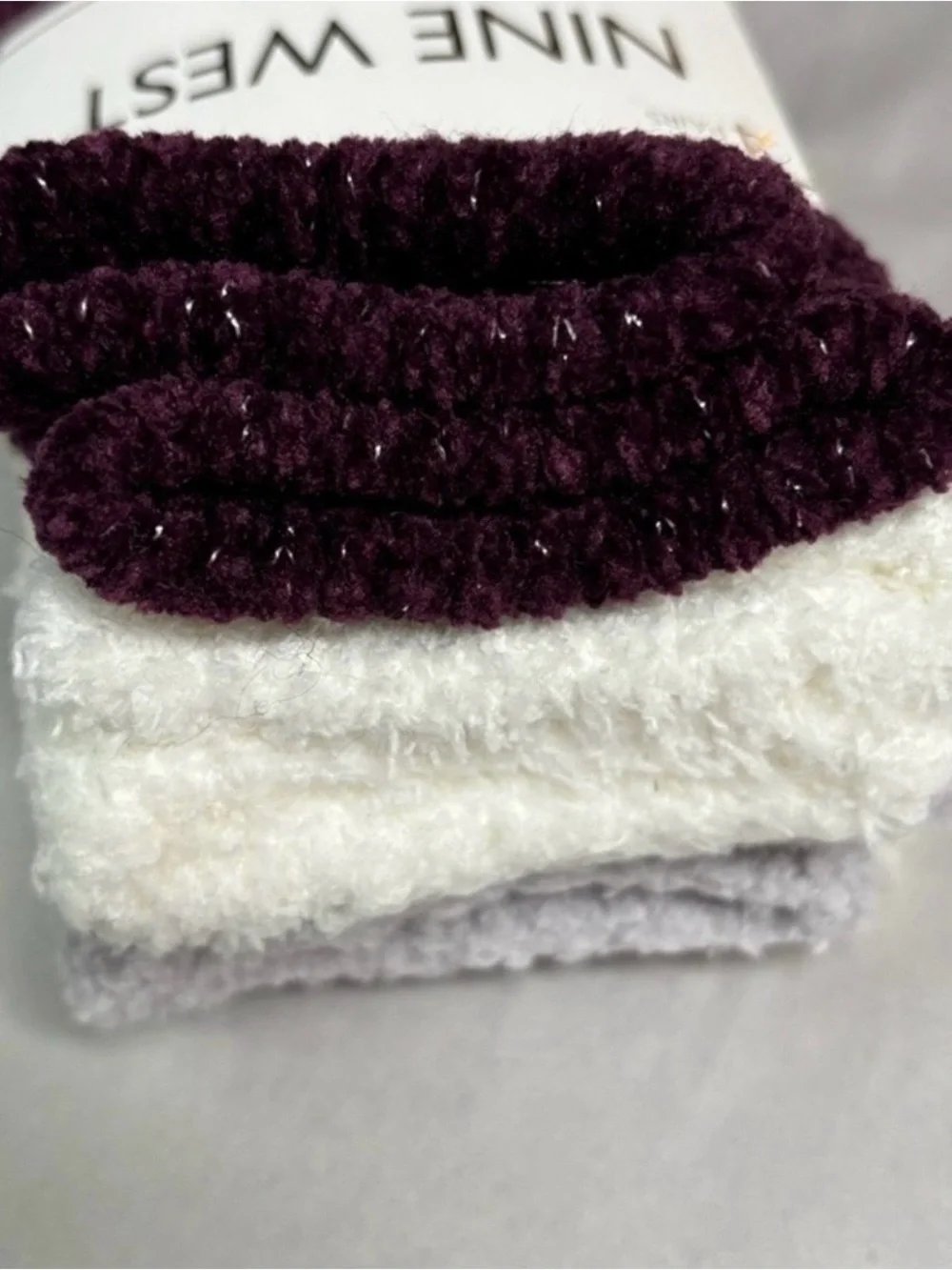 New Nine West Socks Women’s 4 Pair Soft Cozy Plush Fuzzy Lounge Socks Casual